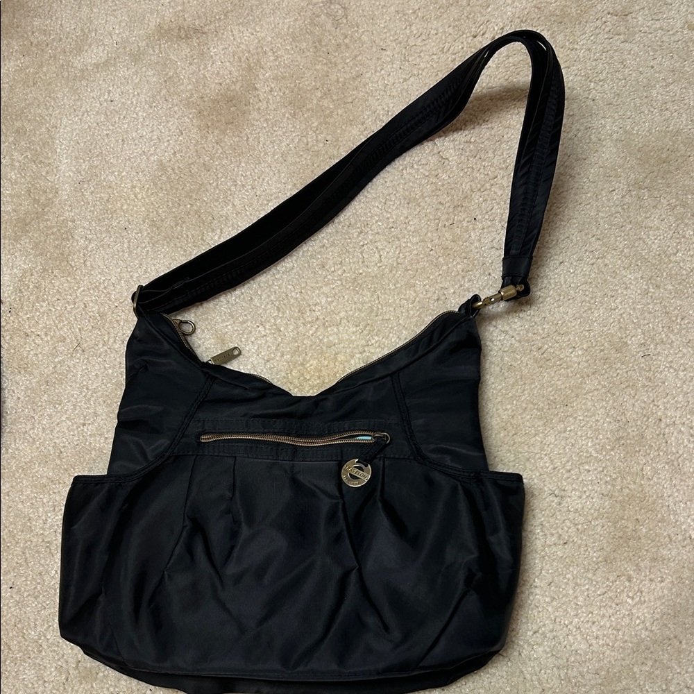 Elegant Black Shoulder Bag by Travelon